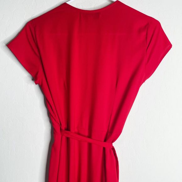 Two Arrows Felix Midi Wrap Dress Red - Picture 3 of 8